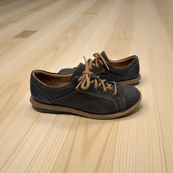 Born Trevan Distressed Suede Lace-Up Oxford Sneaker– Women’s 7.5 / 38.5 Brown - Picture 1 of 14